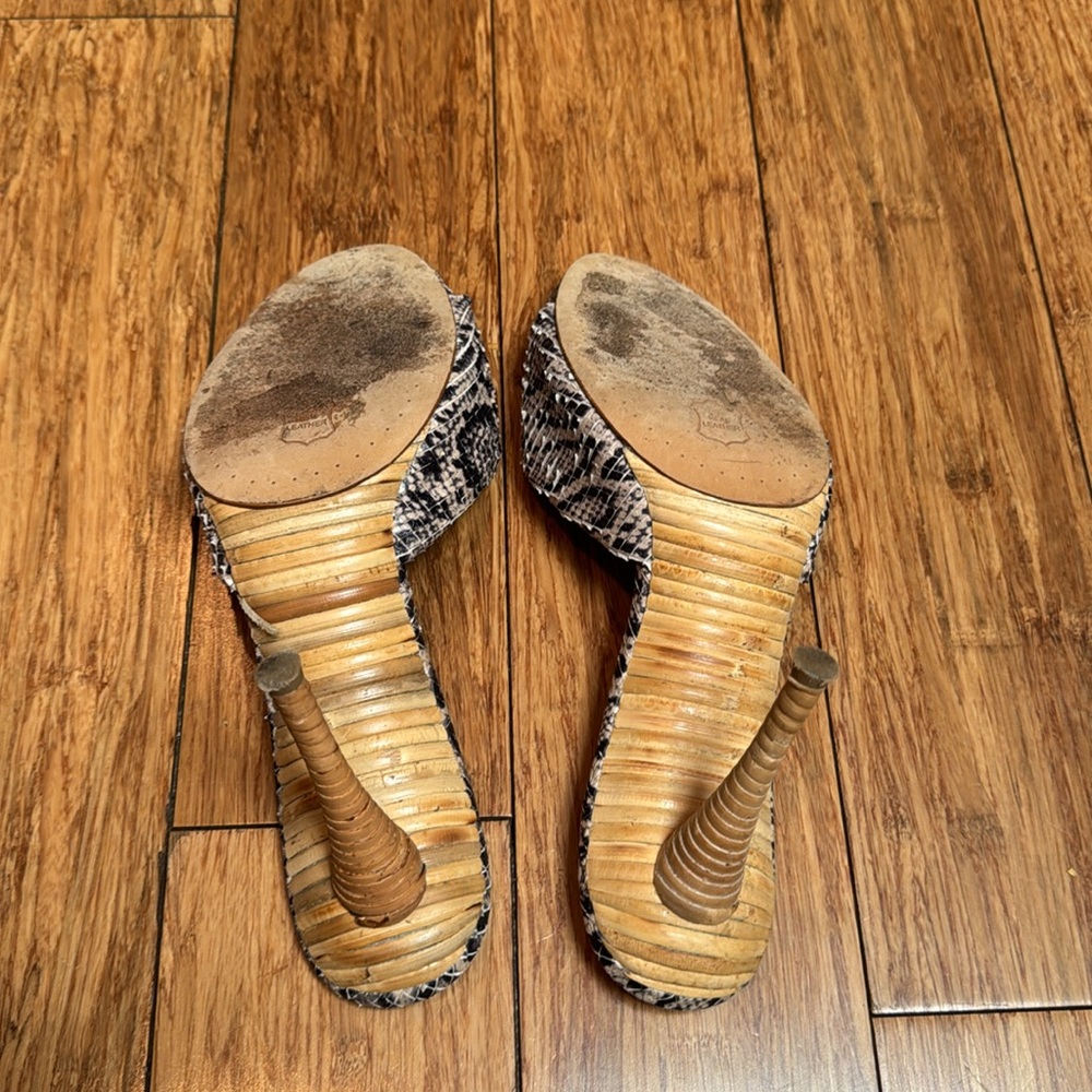 Snakeskin Nine West Studio Slides - image 4
